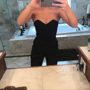 Black straight leg jumpsuit